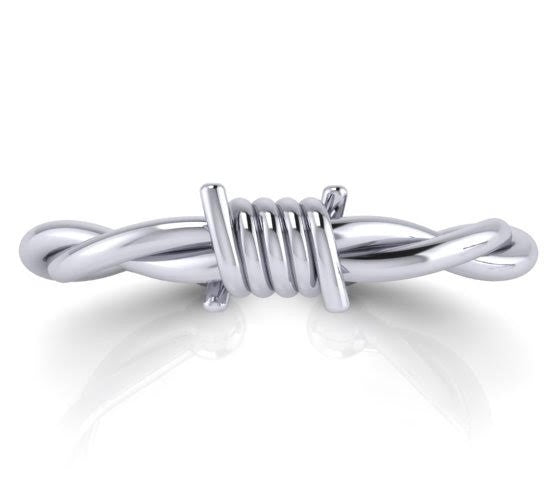 Freedom Barbed Wire Ring Silver