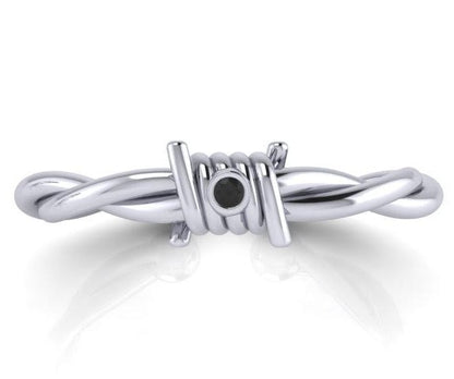 Freedom Barbed Wire Ring Silver