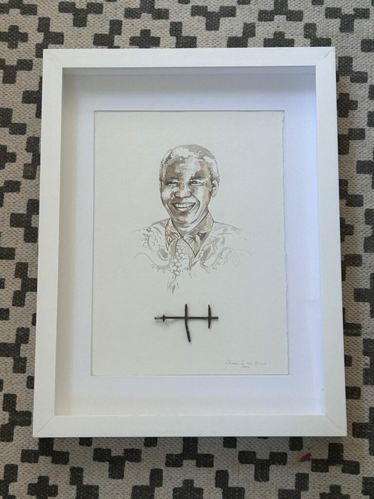 Nelson Mandela Watercolour Art – Titled: Inkokeli