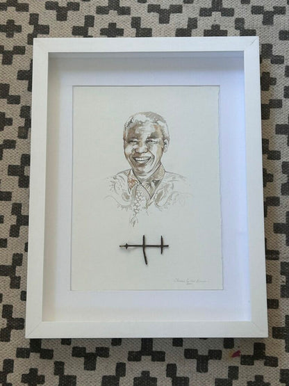 Nelson Mandela Watercolour Art – Titled: Inkokeli